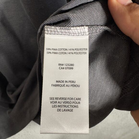 Travis Mathew Excursion Knit Polo Shirt - Heather Black Medium - New With tags - Picture 6 of 8